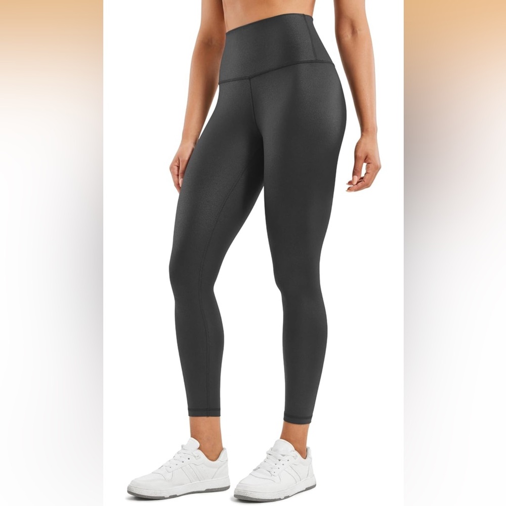 CRZ Yoga High Waisted Matte Faux Leather Leggings